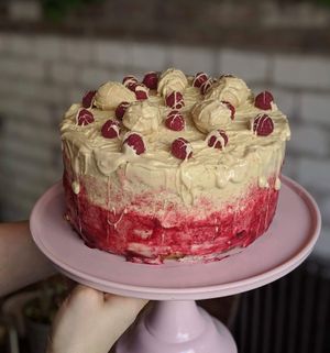 Raspberry and White Chocolate cake at Humblest of Pleasures in Hebden Bridge