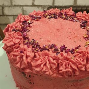 Chocolate and Rose cake at Humblest of Pleasures in Hebden Bridge