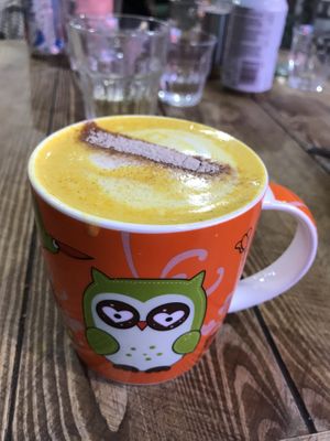 Turmeric Ginger Latte  at Humblest of Pleasures in Hebden Bridge