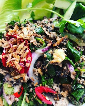 Northern Thai Vegan Larb  at Bangpop in Melbourne