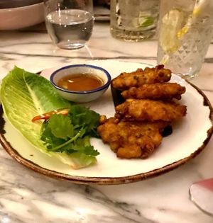 Today Man Khao Pod - Corn fritters   at Bangpop in Melbourne