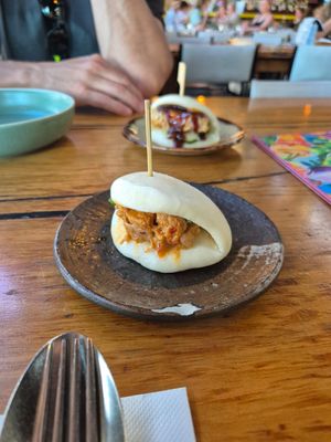 Vegan jackfruit bao bun at Bangpop in Melbourne