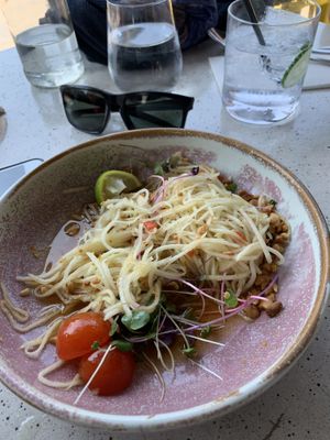 Papaya salad. Delicious ! at Bangpop in Melbourne