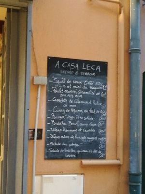 Menu at A Casa Leca in Ajaccio