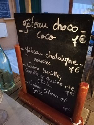 Dessert menu at A Casa Leca in Ajaccio