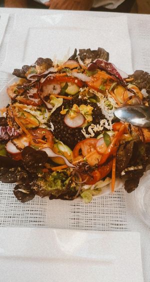 vegan lentil salad at A Casa Leca in Ajaccio