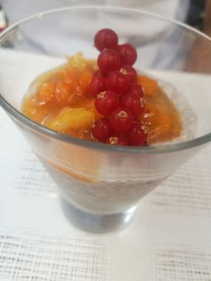 vegan chia pudding at A Casa Leca in Ajaccio
