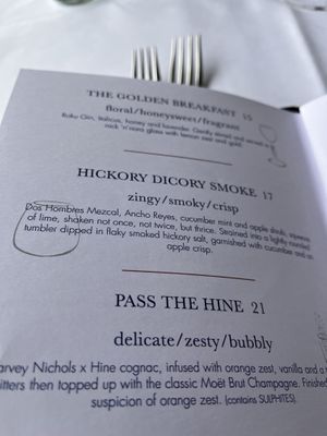 My cocktail   at Oxo Tower Restaurant in South East London