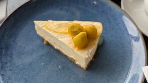 Apple cheesecake at Oxo Tower Restaurant in South East London