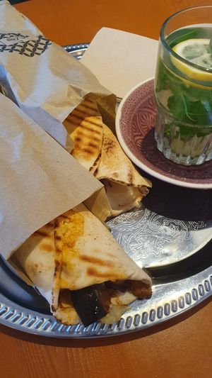 Moussaka Falafel Wraps at Za Zaa Barfi - Gerbergasse in Basel