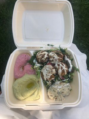 Vegan falafel salad at Za Zaa Barfi - Gerbergasse in Basel