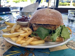 Tofu Burger at Scallywags Cafe in Magnetic Island