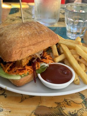 Tofu burger   at Scallywags Cafe in Magnetic Island