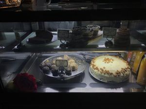 Cabinet of treats at Scallywags Cafe in Magnetic Island