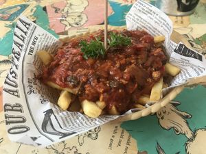 Loaded fries at Scallywags Cafe in Magnetic Island