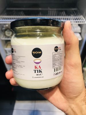 vegan yogurt   at Vegan Bakkal in Istanbul
