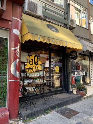 Shop front  at Vegan Bakkal in Istanbul