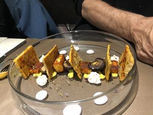 Spicy tempeh & shiitake mushrooms with a creamy mayonnaise sauce  at Food Love in Piacenza