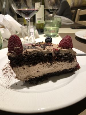 Chocolate cream torte cake   at Food Love in Piacenza
