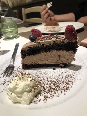 Delicious, creamy chocolate cake - & thankfully not too sweet  at Food Love in Piacenza