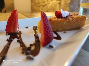 Bizcocho. Postre menú cena. at Casa Albets in Lladurs