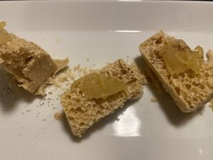 White chocolate. Absolutely delicious   at Casa Albets in Lladurs