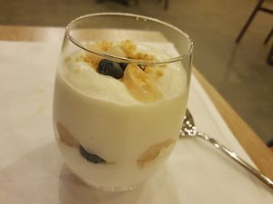 Cream dessert at Casa Albets in Lladurs