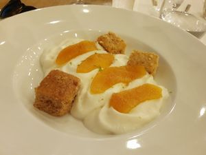 Cakes and cream dessert 🍰 at Casa Albets in Lladurs