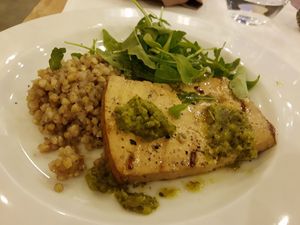 Tofu main course at Casa Albets in Lladurs