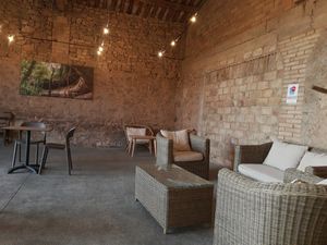 Indoor seating at Casa Albets in Lladurs
