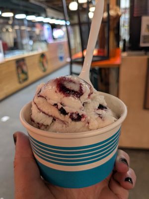 Huckleberry Swirl at Shy Giant Frozen Yogurt in Seattle