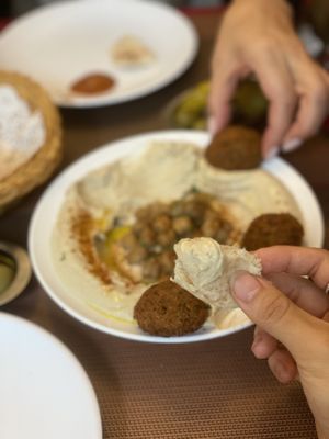 Falafel & hummus plate  at Falafel TLV in Hong Kong Island