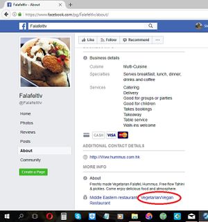 Inaccurate advertising (this place sells chicken). at Falafel TLV in Hong Kong Island