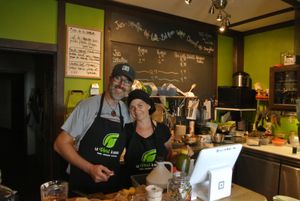 ;-) at Le Vert a Boire in Sainte-anne-des-monts