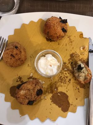 Eggplant and potato balls at Trattoria Di Mirko in Alghero