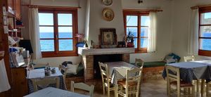 Inside the restaurant. at Women's Cooperative of Petra in Lesvos