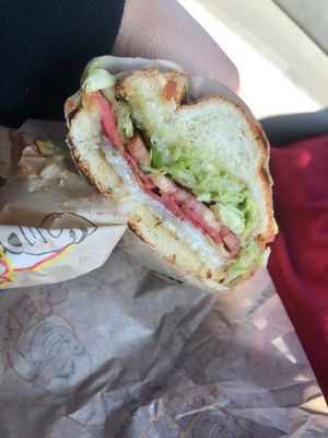 VEGAN Prissy Presley w/ avocado at Ike's in Tustin