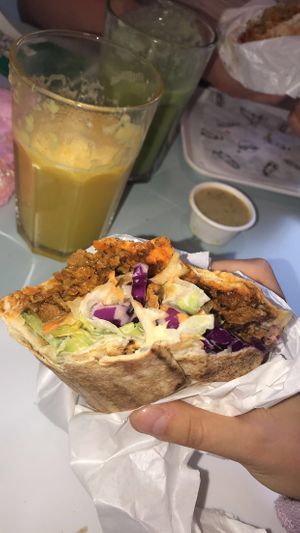 Smoothies, kabab and burger  at Krowarzywa in Bialystok