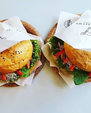 vegan burgers at Krowarzywa in Bialystok