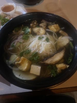 Vegan “meat” pho at Saigon Lotus in Toronto