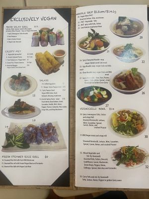 First page of the menu at Saigon Lotus in Toronto
