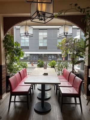 Seating at open window  at Saigon Lotus in Toronto