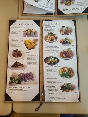 Menu at Saigon Lotus in Toronto
