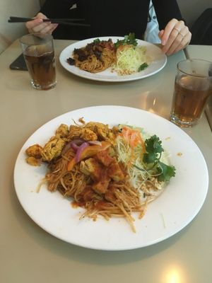 Lemongrass pad thaï & vegan bbq pad thaï   at Saigon Lotus in Toronto