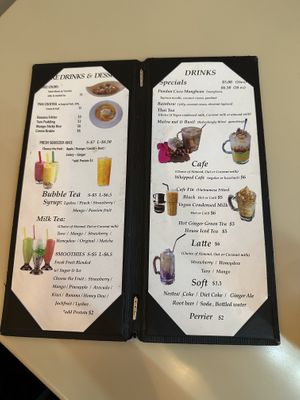 Dessert and drink menu  at Saigon Lotus in Toronto