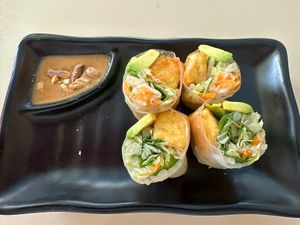 Fresh Salad Roll - Spicy Lemongrass Tofu Avovado  at Saigon Lotus in Toronto