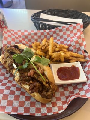 Vegan bbq banh mi  at Saigon Lotus in Toronto