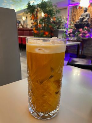 Thai Iced Tea with Vegan Condensed Milk at Saigon Lotus in Toronto