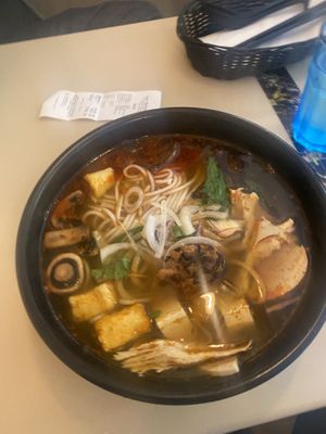 Spicy noodle soupp  at Saigon Lotus in Toronto