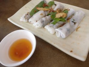 Mushroom rolls at Saigon Lotus in Toronto